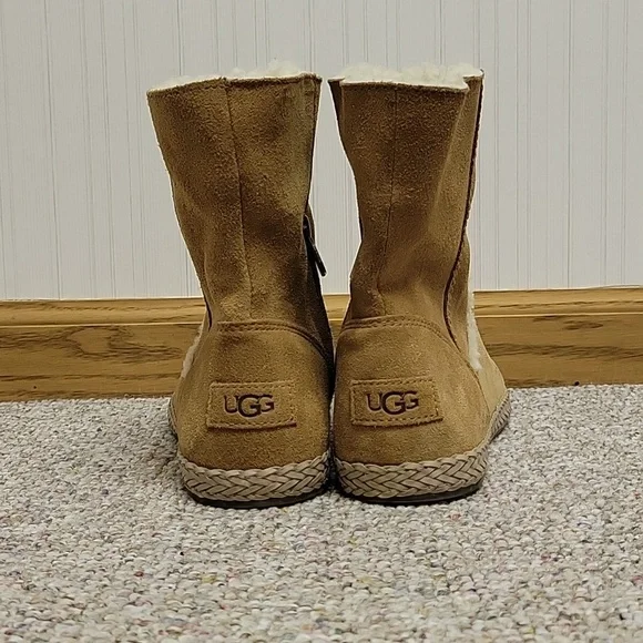 UGG Ailish Tan Boots with Shearling Lining, Sz 8.5 NWOT winter Suede - Picture 3 of 7